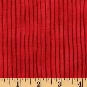  44 Wide Smoochie Poochie Stripe Red Fabric By The Yard 