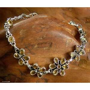 Citrine bracelet, Butterfly Blossom