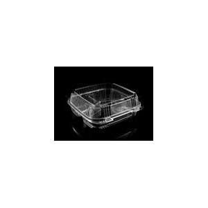   Plastic 3 Compartment Clear Hinged Containers 200 CT