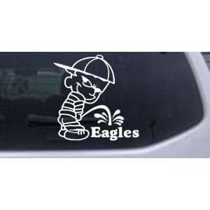 White 22in X 22.0in    Pee On Eagles Car Window Wall Laptop Decal 