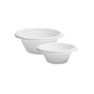  Genuine Joe Products   Plastic Bowls, 12oz, 125/PK, White 