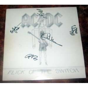  AC/DC autographed FLICK THE SWITCH  record *PROOF 