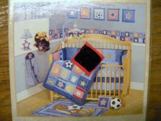   Stars Quilt Clips Boys Sports football blue nursery decor baby  