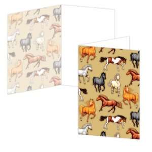  ECOeverywhere Horse Toss Boxed Card Set, 12 Cards and 