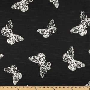  54 Wide Premier Prints Butterfly Slub Charcoal Fabric By 