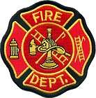 BRAND NEW FIRE DEPARTMENT LOGO FIRE FIGHTER IRON ON PATCH