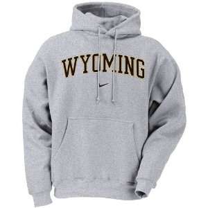  Nike Wyoming Cowboys Ash Classic Hoody Sweatshirt Sports 