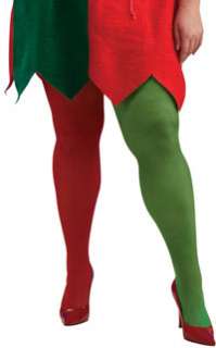 Womens XL Plus Size Elf Tights   Christmas Costume Acce  
