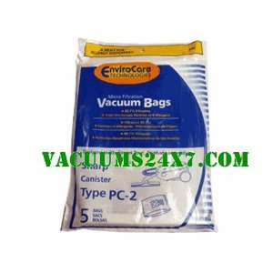   Sharp Canister Vacuum Bags, Type PC 2. 3 In a pack.