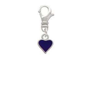  Mini 2 Sided Purple Heart Clip On Charm Arts, Crafts 