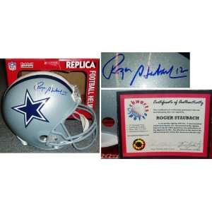  Roger Staubach Signed Cowboys Riddell Deluxe Full Size 