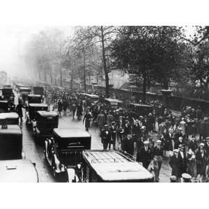  Crowds Clogging Roadway During the Great Strike of 1926 