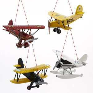  New   Club Pack of 12 Wooden Replica Airplane Christmas 