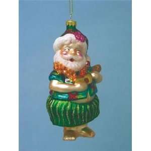  Hula Santa Old World Glass Ornament