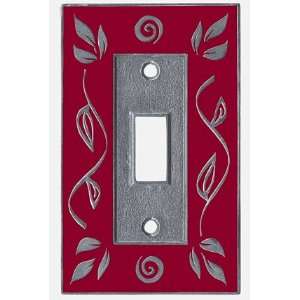  Leaf Cranberry Single Toggle Switch Plate