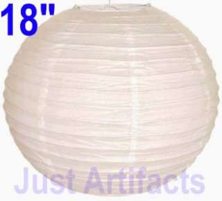Chinese Japanese Paper Lanterns/Lamps 18 White Color Just Artifacts 