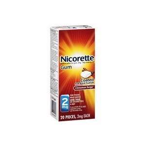  Nicorette Cinnamon Surge Gum, 2mg, 20 Count Health 