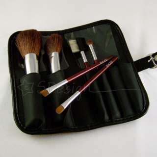 Kaleid 7 pc Pro Goat Hair Makeup Brush Set Kit with Bag  
