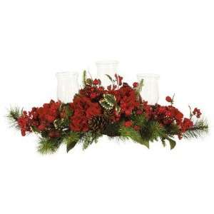  Exclusive By Nearly Natural Hydrangea Holiday Candelabrum 