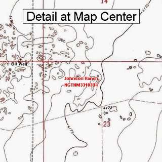  USGS Topographic Quadrangle Map   Johnson Ranch, New 