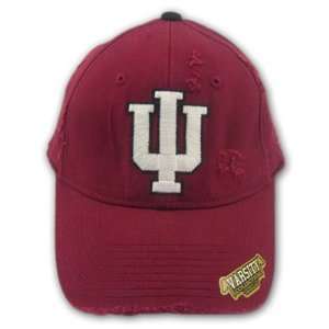  Indiana Hoosiers Adult Distressed One Fit Cap Crimson One 