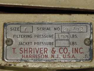 SHRIVER CO FILTER PRESS SIZE 7  