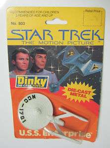 DINKY DIECAST STAR TREK ENTERPRISE/KLINGON CRUISER 1979  
