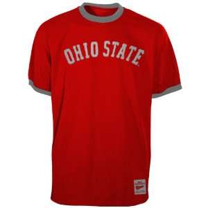  Ohio State Buckeyes Red Extra Base Ringer T shirt Sports 