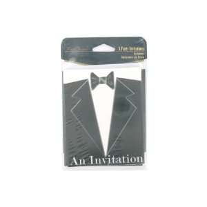  144 Packs of black tie 8 count party invitations/envelopes 
