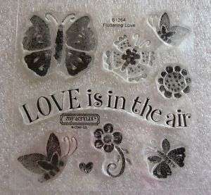 CLOSE TO MY HEART Acrylic Stamps FLUTTERING LOVE B1264  