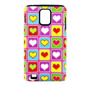   IN 1 HYBRID CASE MULTI COLOR HEARTS PATTERN Cell Phones & Accessories