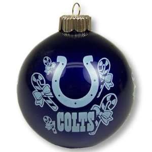  INDIANAPOLIS COLTS GLASS BALL CHRISTMAS ORNAMENT Sports 