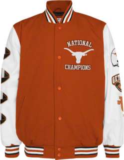 Texas Longhorns Button Up Commemorative Cotton Canvas Varsity Jacket 