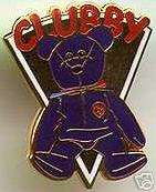 BBOC TY Beanie Baby ty CLUBBY Lapel Pin Badge Pins  