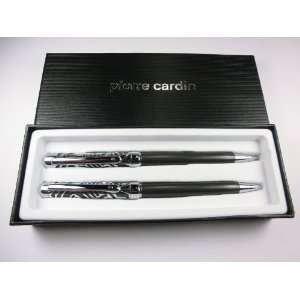   and Pencil Gift Set. Silver Grey Cut out, Etching.