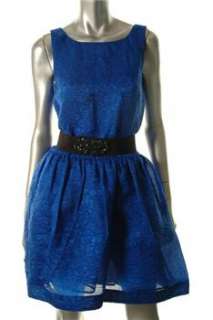 BCBG Maxazria NEW Blue Cocktail Dress Textured Sale S  