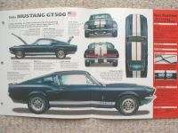 FORD SHELBY MUSTANG GT500/GT 500 SPEC SHEET1967,1968,  