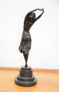 French Art Deco Bronze Dancer Figurine Colinet  