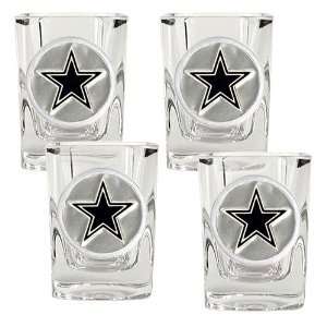  Dallas Cowboys NFL 4pc Square Shot Glass Set Everything 