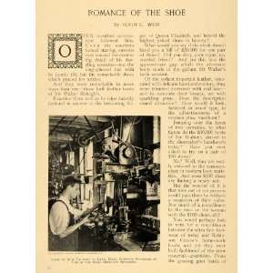 1908 Article Shoemaking Factory Shoe Design Germany   Original Print 