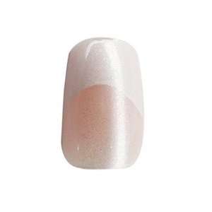  Shimmery Pink & White Tip French Manicure Glue/Stick/Press 