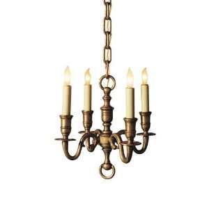 Visual Comfort CHC1120AB Chart House 4 Light English Chandelier in Ant