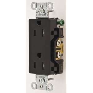    KELLEMS DR15BLKTR Receptacle,Tamper Res,5 15R,BK