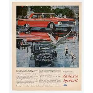    1962 Red Ford Galaxie 500 Doves Print Ad (5254)