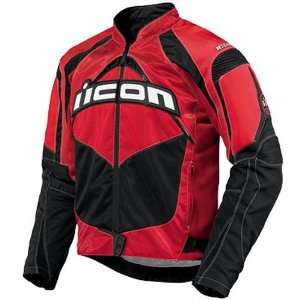  Icon Contra Mens Textile Street Jacket   Red / Small 
