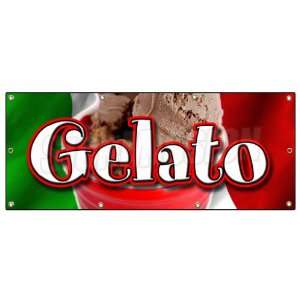 36x96 GELATO BANNER SIGN concession ice cream Italian 