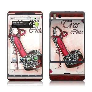  Tres Chic Shoe Skin Decal Sticker for Motorola Droid X 