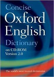 Concise Oxford English Dictionary On CD ROM 11th edition, Revised 