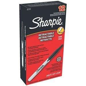  S&S Worldwide Sharpie® Retractable Black Markers (Pack of 