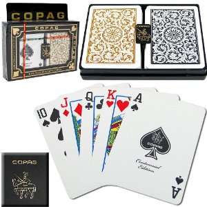  Copag™ Poker Size REGULAR Index   1546 Black*Gold Setup 